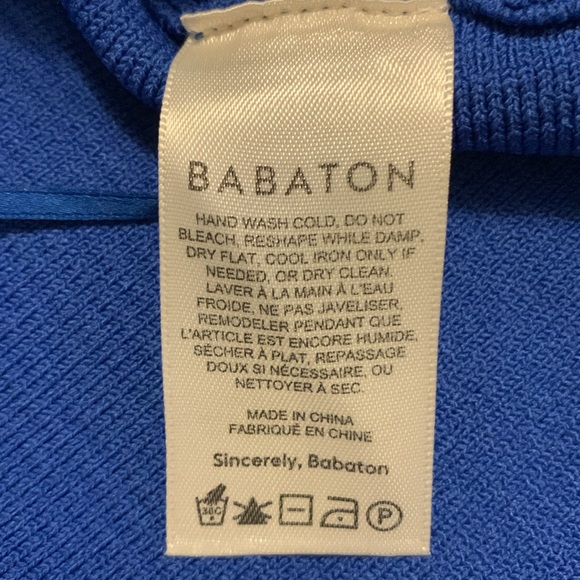 ARITZIA BABATON Sculpt Knit Criss Cross Cropped Tank Blue Size XL - Picture 7 of 11